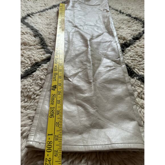 AGOLDE Recycled Leather 90's Pinch Waist Pants Powder Cream Sz 31,  $298 - Picture 16 of 16